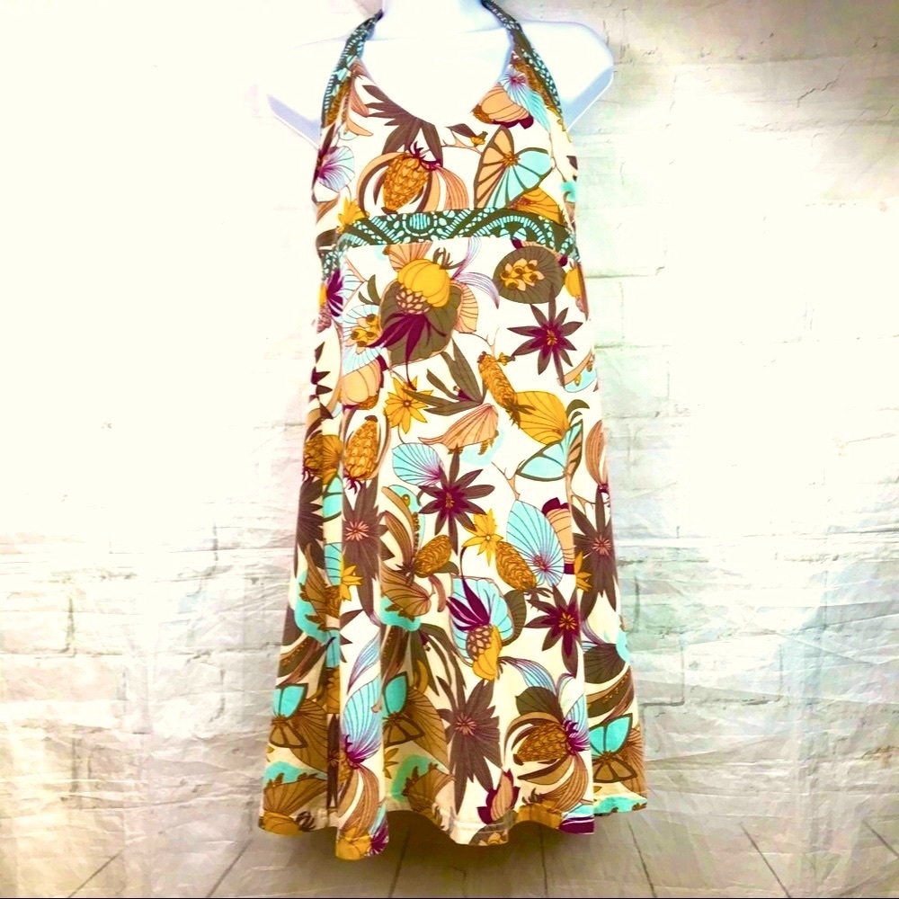Patagonia Tropical Print Halter Dress Size Large